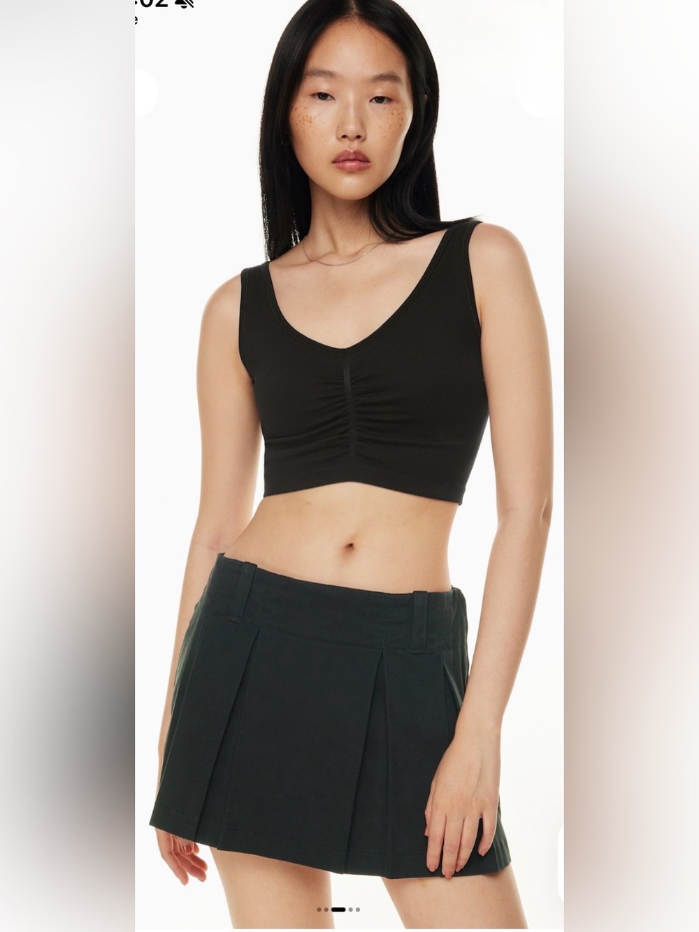 Sunday Best SinchSeamless Sweetheart Ruched Crop Tank Mochi Pink XS NWT